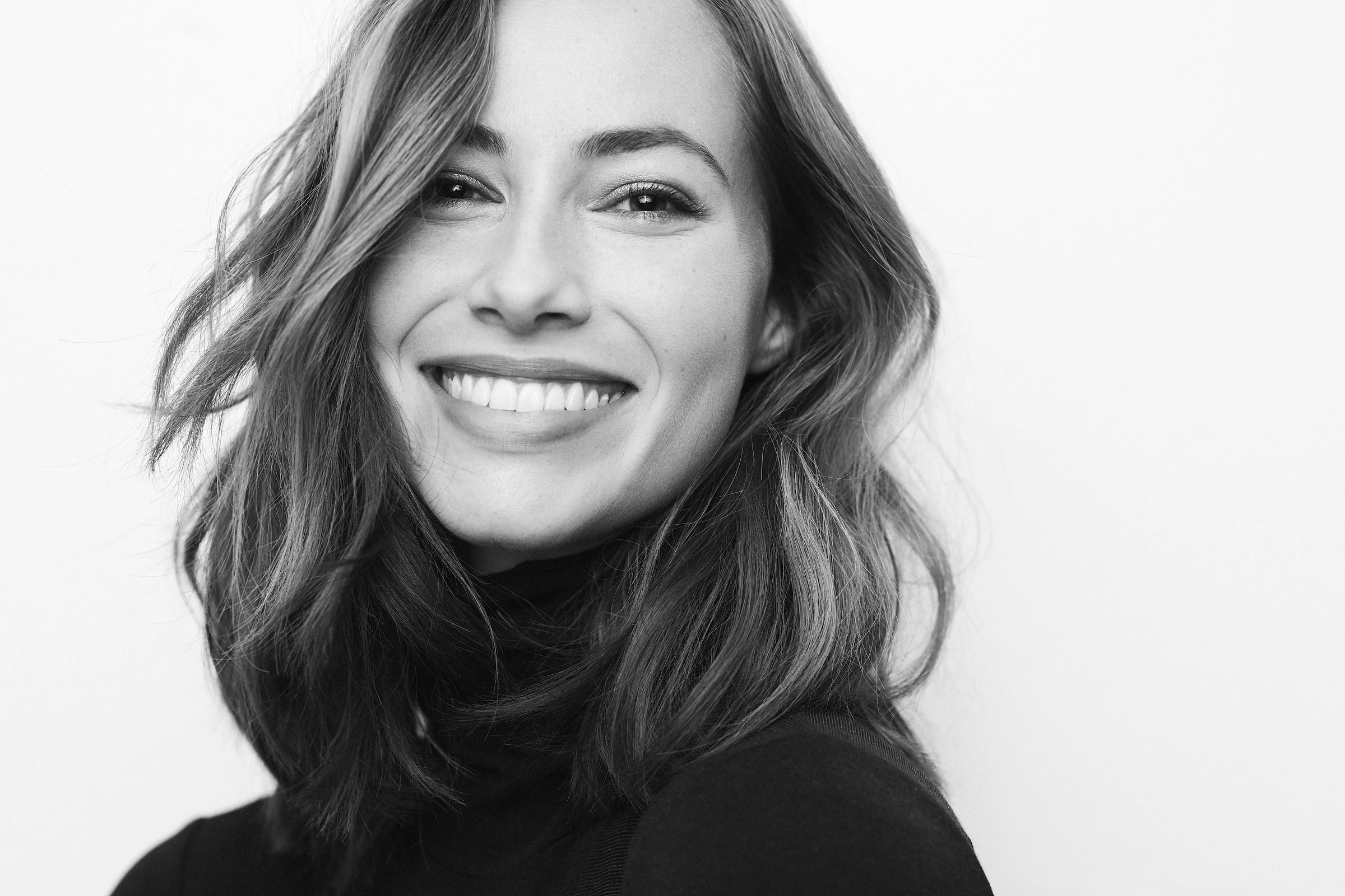 A smiling woman